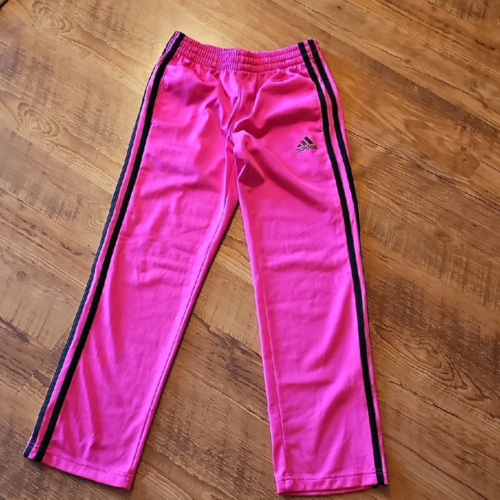 Adidas Bright Pink Pants with Black Accents